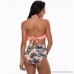 Girls Retro High Waisted Swimsuits Vintage Tankini Swimsuits Cheeky Bikini Halter Swimsuit for Women Tummy Control Flounce Top Orange B07DZXG8KL